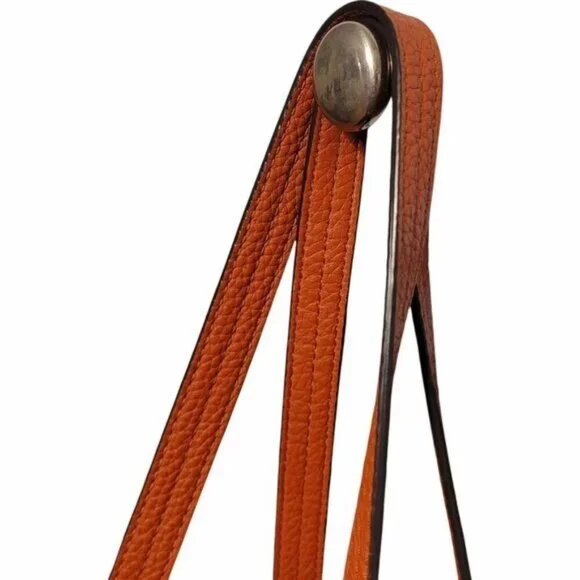 Michael Kors‎ Junie MD Leather Tote Travel Shoulder Handbag Burnt Orange Pebbled - Picture 9 of 16